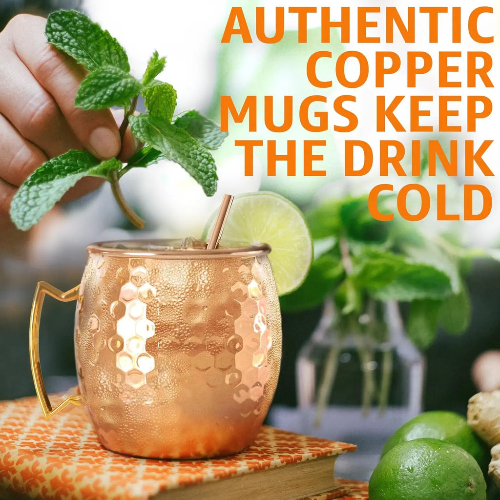 Koi High Quality Pure Copper Moscow Mule Beer Mug Brass Handle Eco-Friendly 18 oz Parties Weddings Hotels Cocktails Barware
