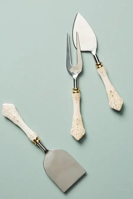 Dishwasher Safe Eco-Friendly Stainless Steel Cheese Set with Palm Tree Handle Design for Luxury Hotels & Gift Packaging