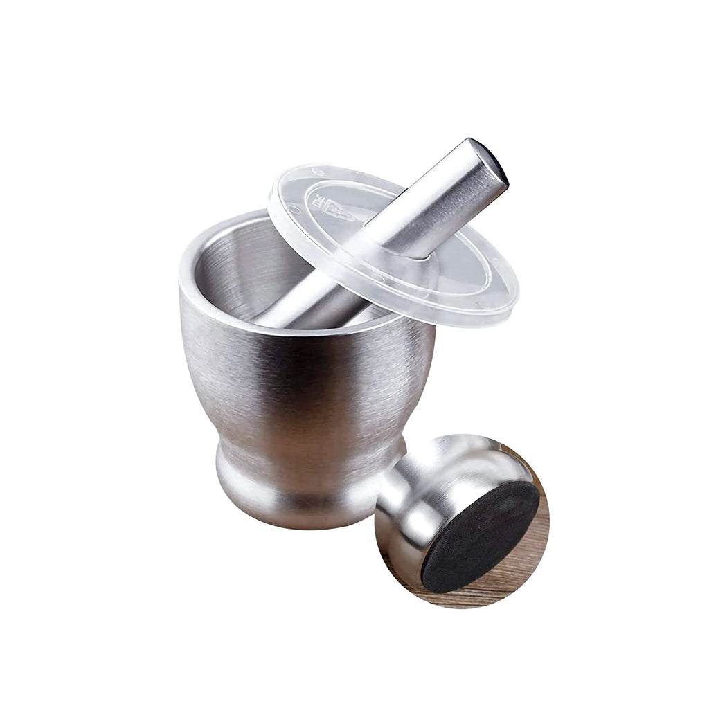 Premium Stainless Steel Alloy Steel Mortar and Pestle Durable Heavy Duty Spice Grinder for Kitchen Use