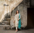 Heavy Embroidery Georgette with Moti Work and Full Sleeve Latkan Lace Border Indian & Pakistani Party Wear with Lace Border
