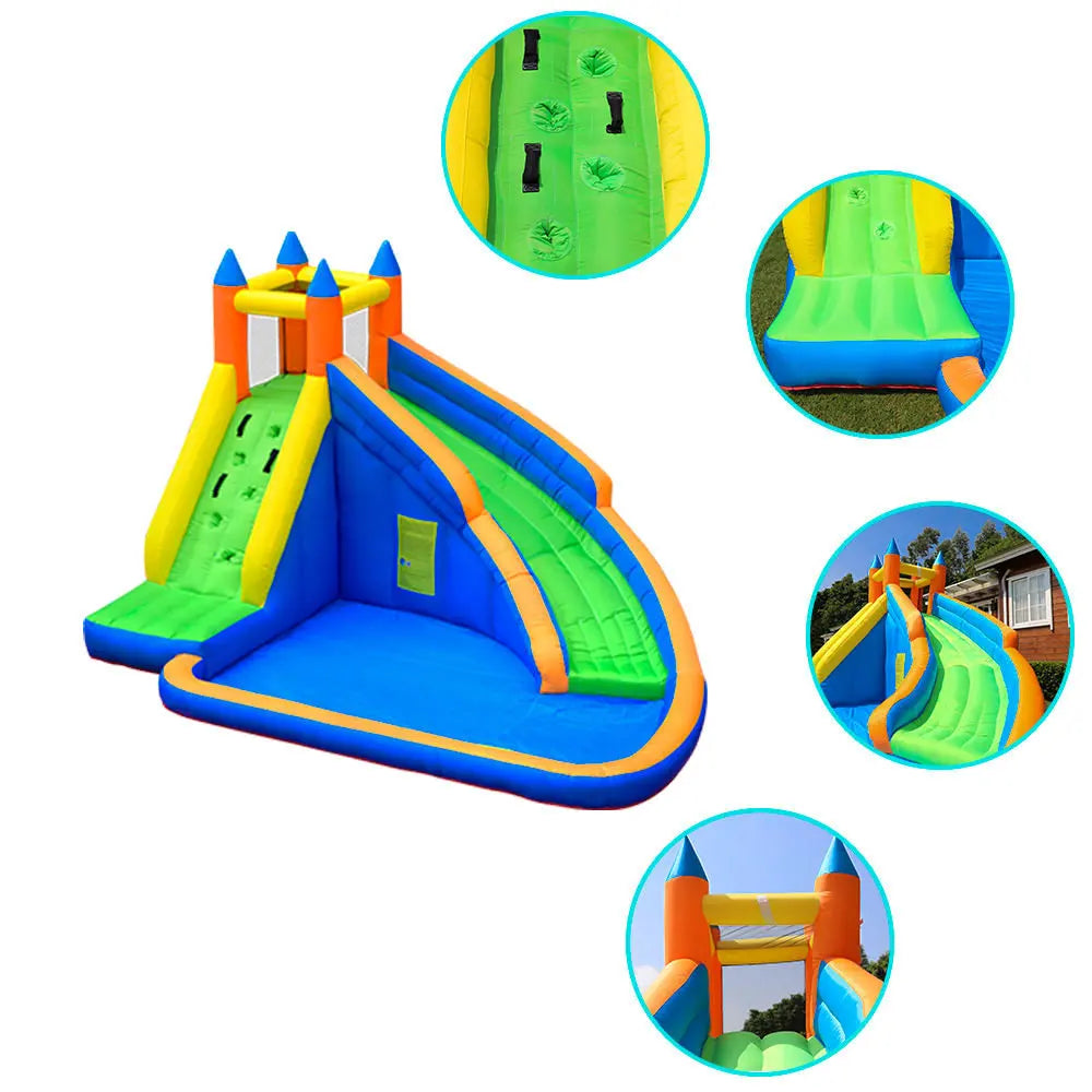 Portable Nylon Commercial Use Kids Inflatable Bouncy House Jumping Castle 450W Air Blower 4-Person Capacity Customizable Logo