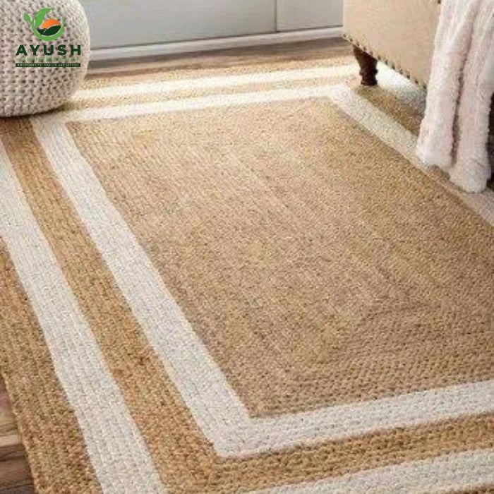 Manufacturer Custom Logo Available Decorative Round & Oval Cotton & Jute Area Rugs & Sets for Household Guest House Office