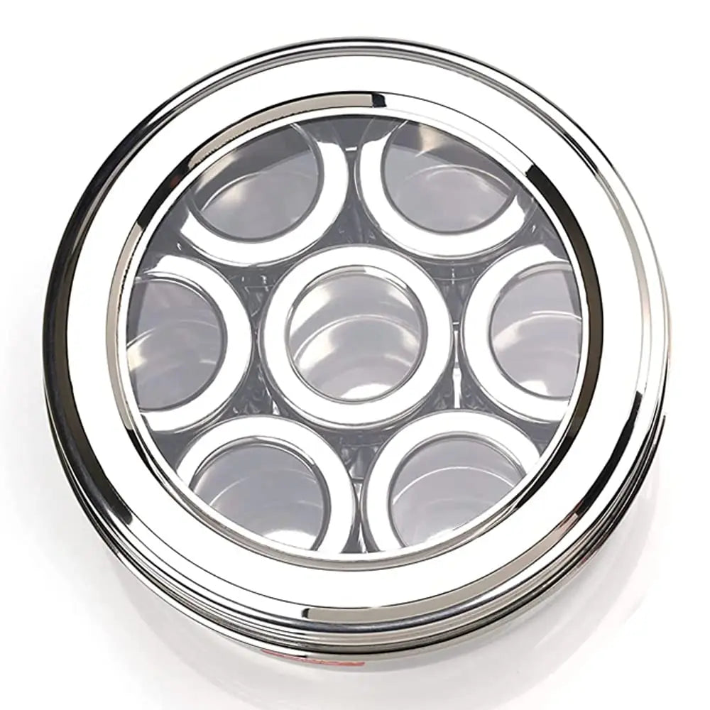 Wholesale Manufacturer Stainless Steel Spice Box See Through Lid Condiment Container Set Spice Jar Rack Kitchen Bulk Sale