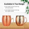 Koi High Quality Pure Copper Moscow Mule Beer Mug Brass Handle Eco-Friendly 18 oz Parties Weddings Hotels Cocktails Barware
