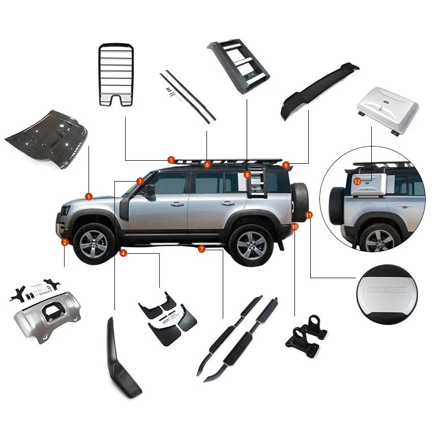 2021 2022 2023 Car Accessories for Land Rover Defender 90  110 Body Kit Parts New of Defender Modify Bodykit