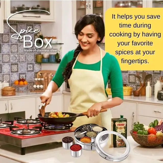 Wholesale Manufacturer Stainless Steel Spice Box See Through Lid Condiment Container Set Spice Jar Rack Kitchen Bulk Sale