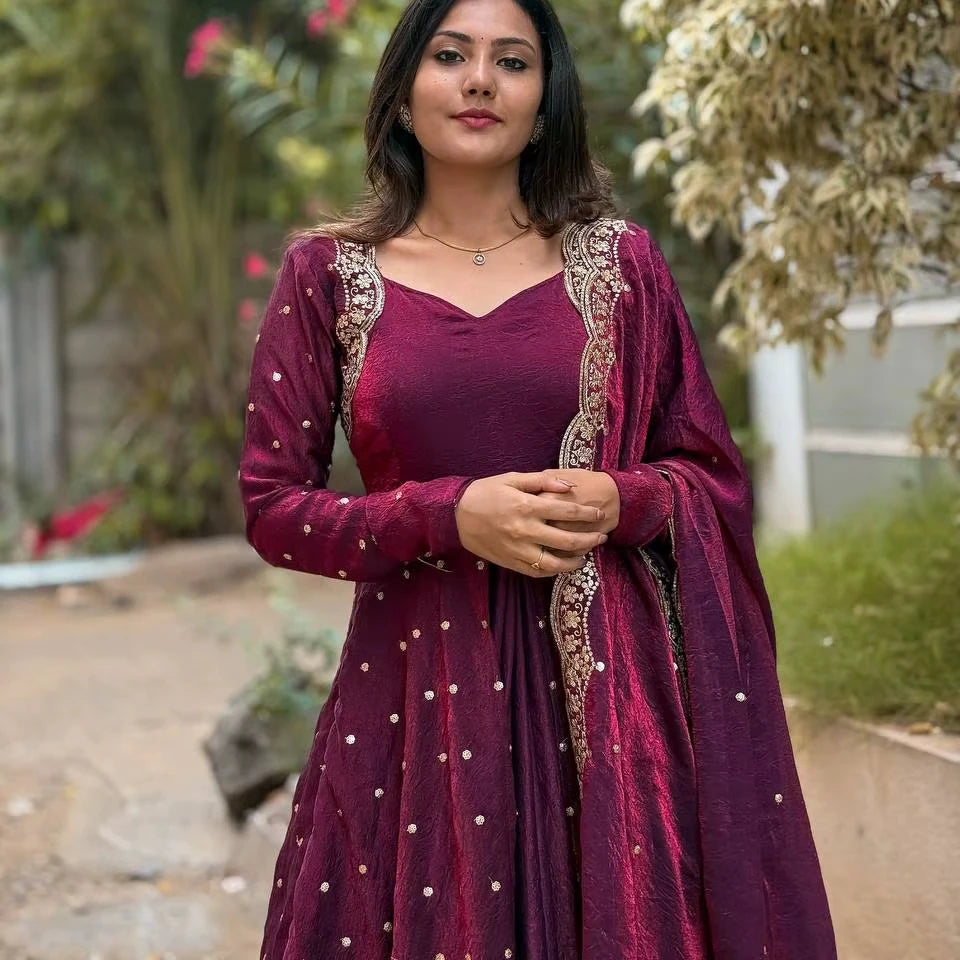 Hot Selling New Fashionable Designer Anarkali Dress for Women Full Sleeve Beautiful Georgette for Indian & Pakistani Weddings