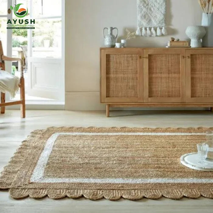 Manufacturer Custom Logo Available Decorative Round & Oval Cotton & Jute Area Rugs & Sets for Household Guest House Office