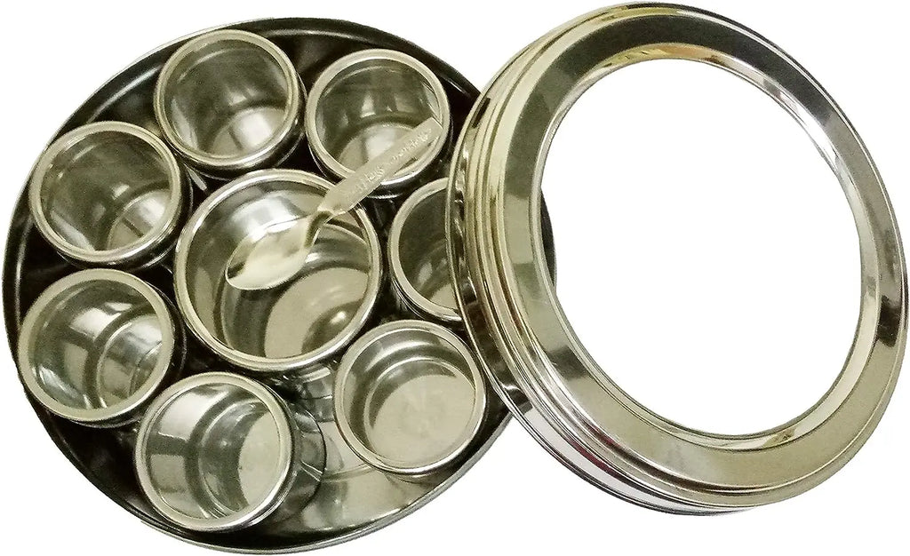 Wholesale Manufacturer Stainless Steel Spice Box See Through Lid Condiment Container Set Spice Jar Rack Kitchen Bulk Sale