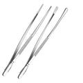 Kitchen Culinary Tweezers Stainless Steel Offset Tweezers Customized Logo Chef Plating Tweezer Tongs Serving Presentation