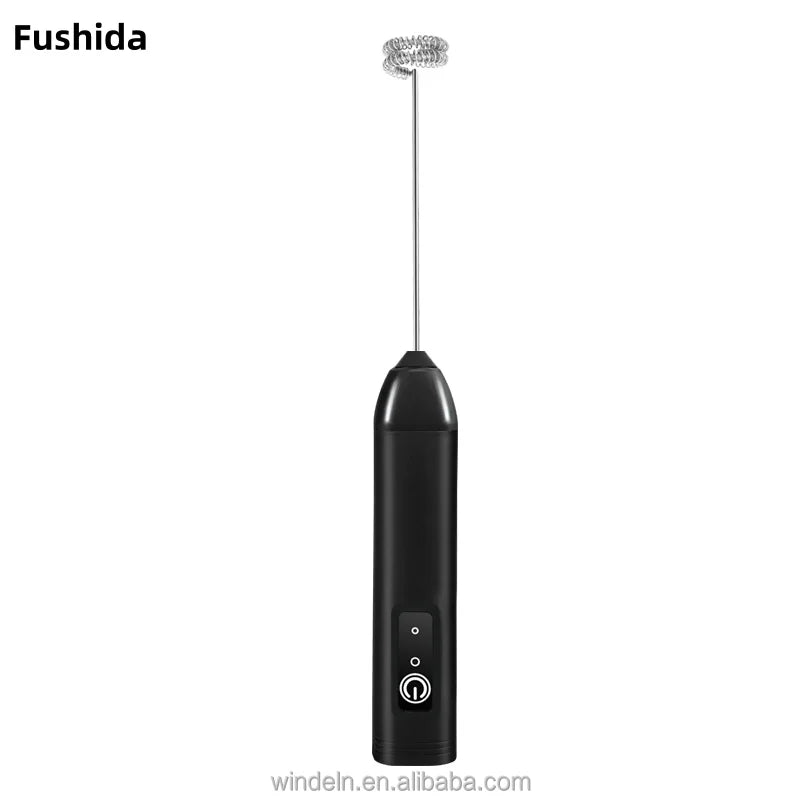 Reusable D01 Handheld Electric Milk Frother with 3 Speed Drink Coffee Mixer and Egg Beater USB Charging Base for Coffee Shop Use