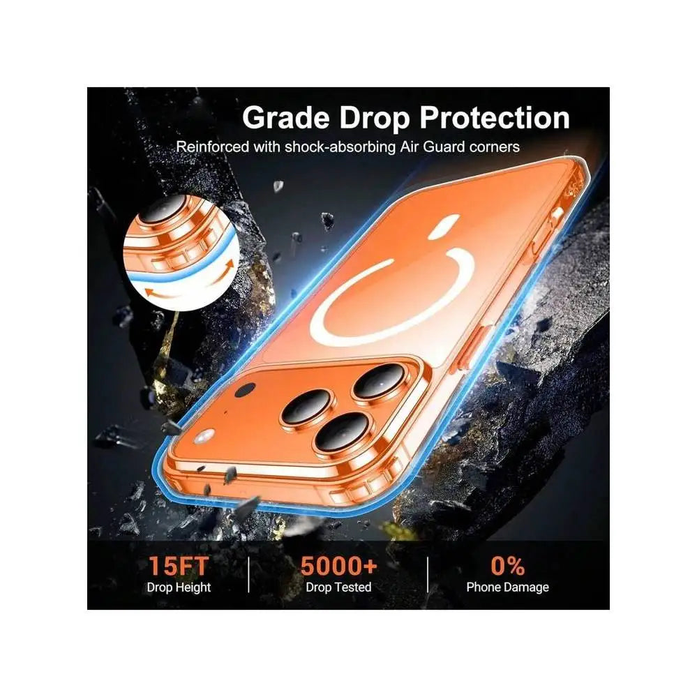 Hadaasi Transparent Magnetic Hard Case for with Clear Acrylic Shockproof Design Magnetic Ring Holder PMMA Material Unisex