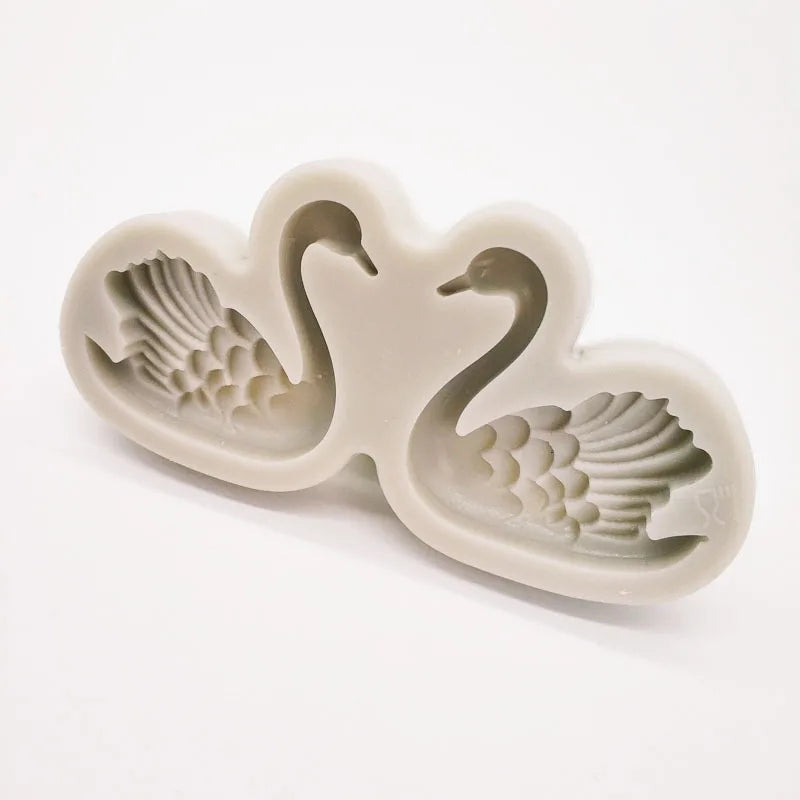 Swan Silicone Mold Birthday Cake Decorating Tool Fondant Chocolate Mold Sugarcraft Pastry Baking Tool