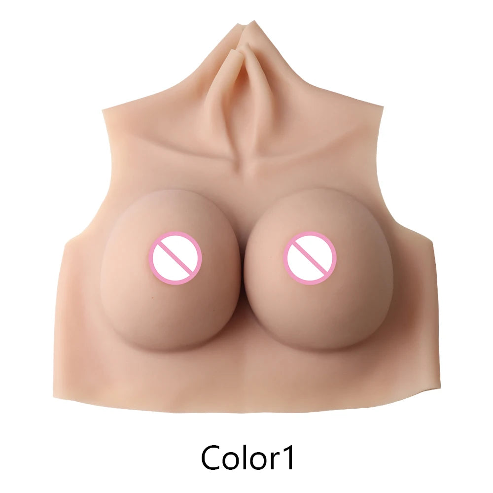 A-HCup Realistic Silicone Fake Chest Water Drop Breasts Form Cosplay Boobs for Drag Queen Sissy Crossdresser Transgender Shemale