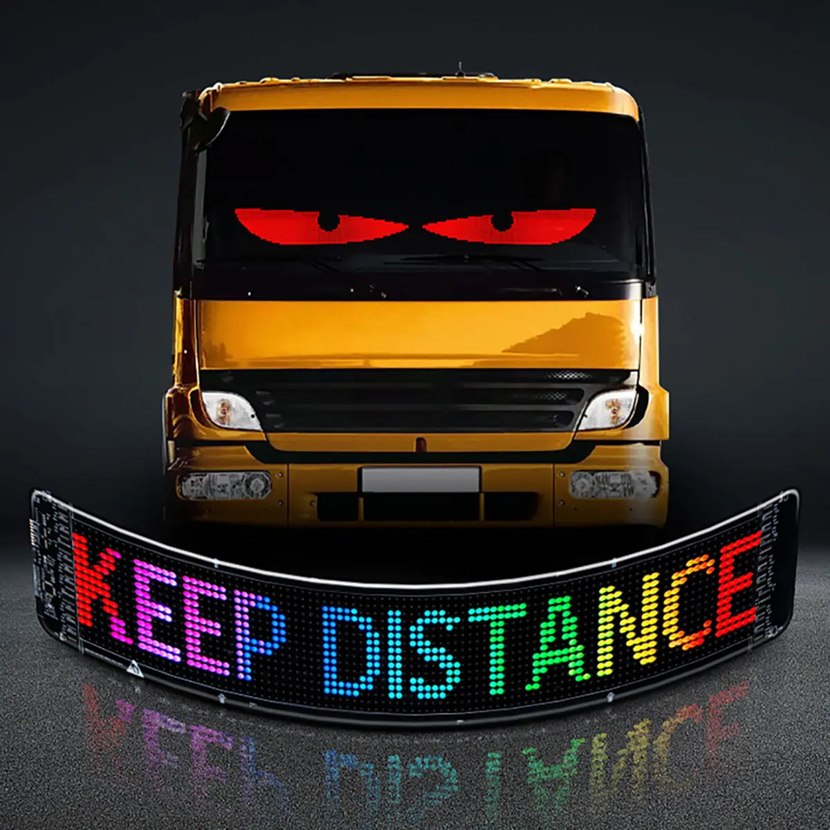96*20 Car Led Matrix Pixel Panel Diy RGB App+Remote Control Programmable Devil Eye Indicator Light Animated Eyes for Truck