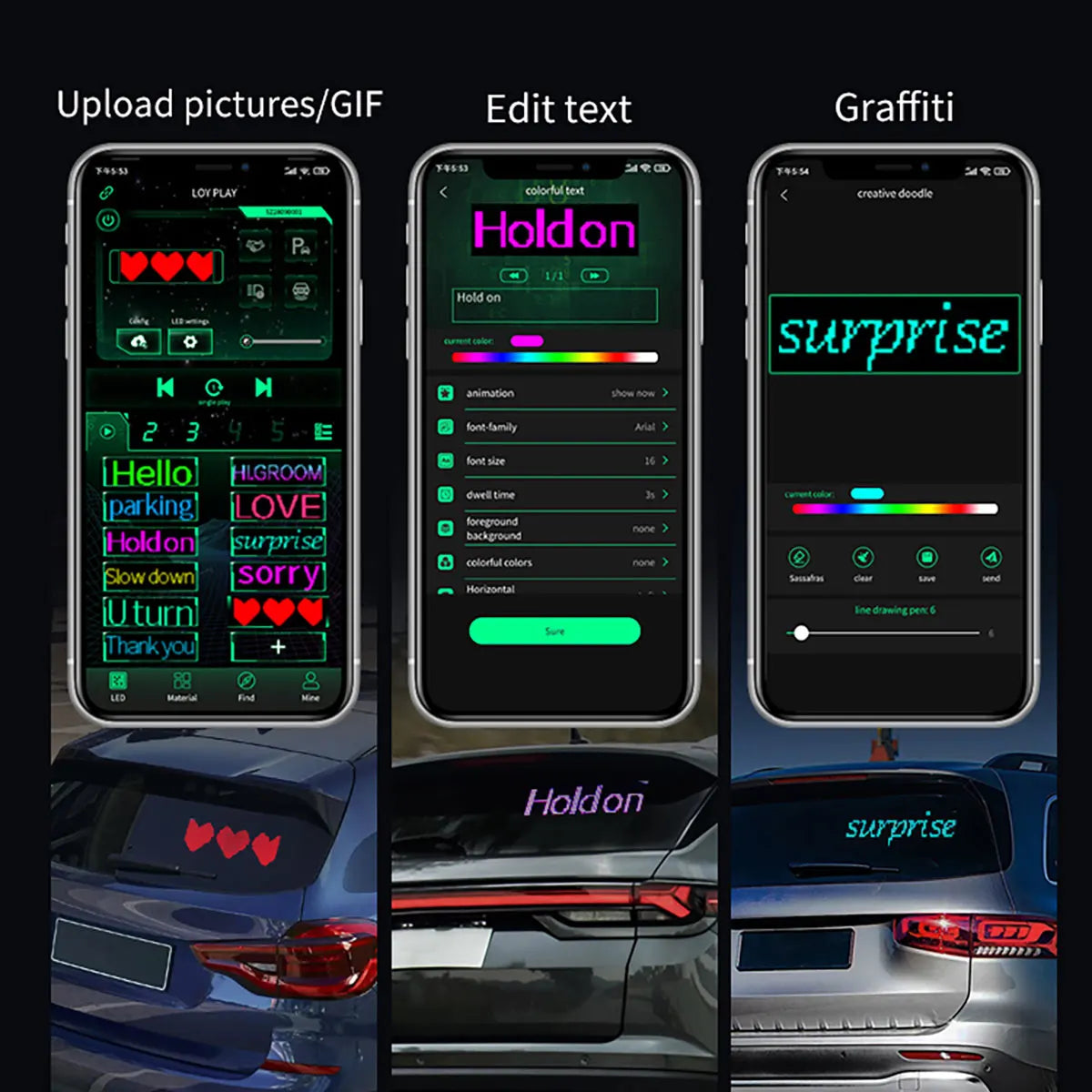 96*20 Car Led Matrix Pixel Panel Diy RGB App+Remote Control Programmable Devil Eye Indicator Light Animated Eyes for Truck