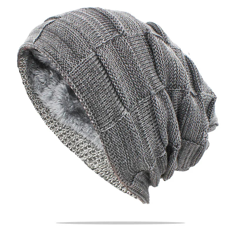 ALTOBEFUN Men and Women's Faux Fur Lined Warm Winter Knit Beanie