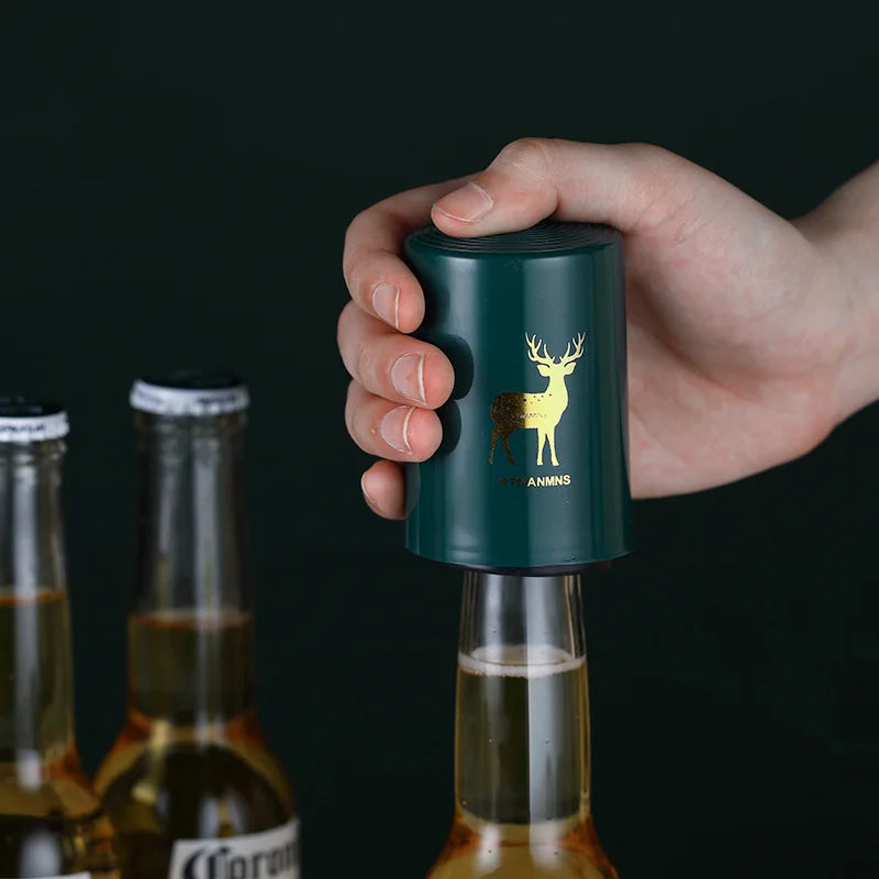 Creative Push-type Manual Stainless Steel Automatic Multifunctional Portable Beer Bottle Opener No-scar Design Social-media-hit