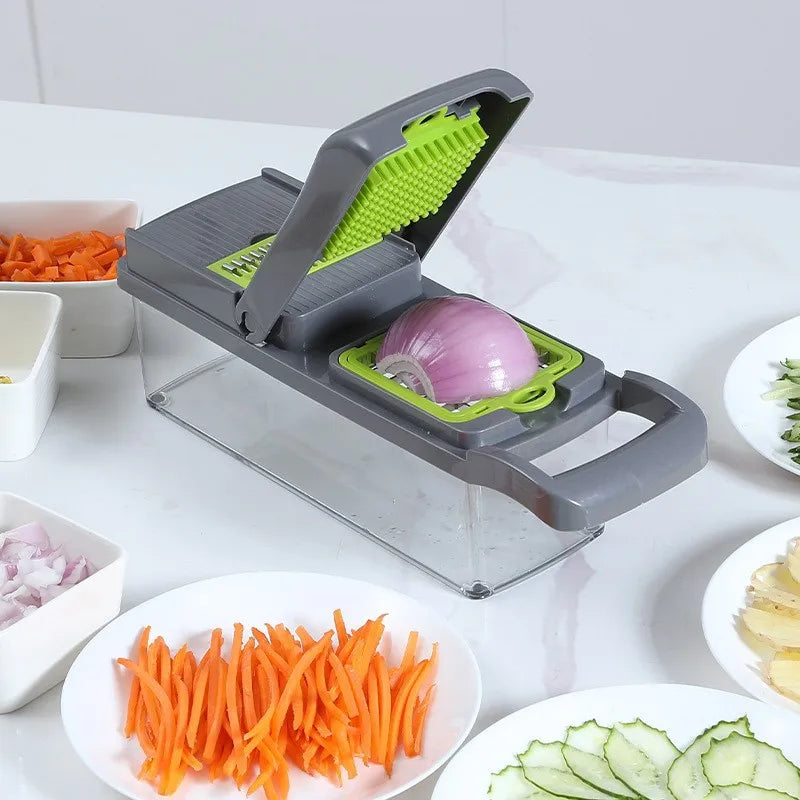 Manual Hand Fruits and Vegetable Cutter All in One 16 in 1 Vegetable Food Chopper Durable Kitchen Accessories Vegetable Cutter