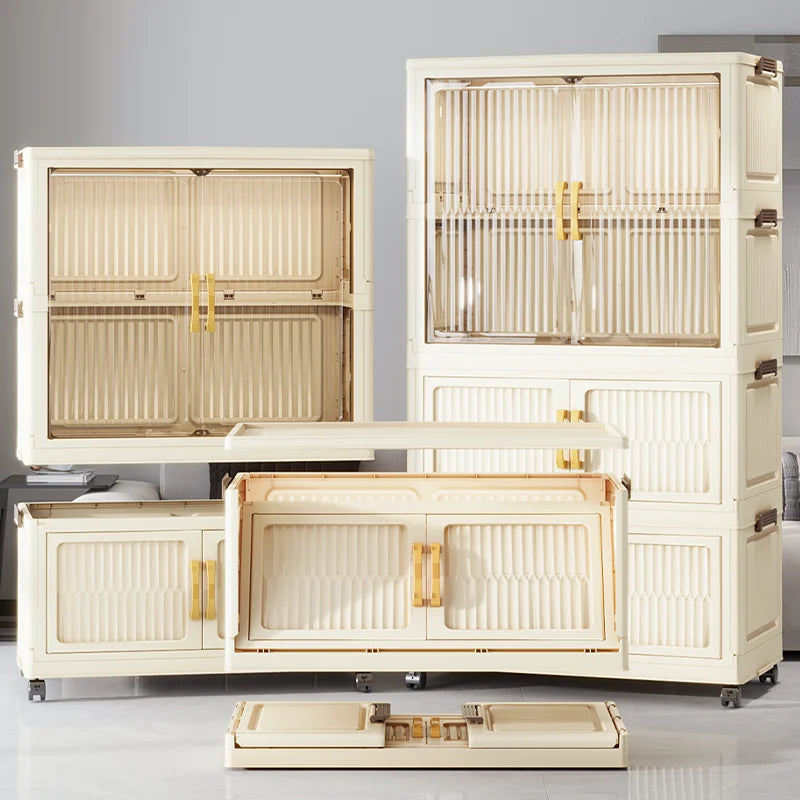 55-85CM Household adult wardrobe, installation-free, multi-layer storage cabinet, foldable, dust-proof wardrobe
