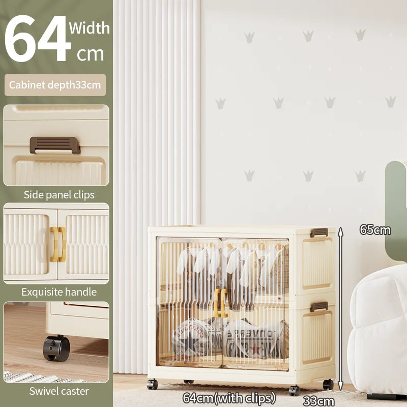 55-85CM Household adult wardrobe, installation-free, multi-layer storage cabinet, foldable, dust-proof wardrobe