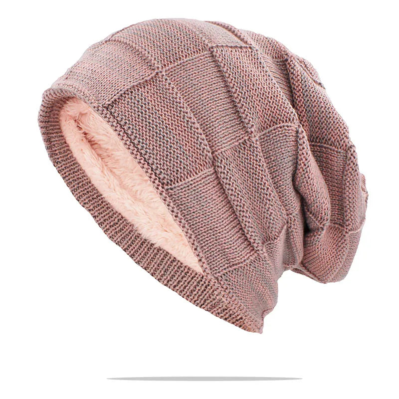 ALTOBEFUN Men and Women's Faux Fur Lined Warm Winter Knit Beanie