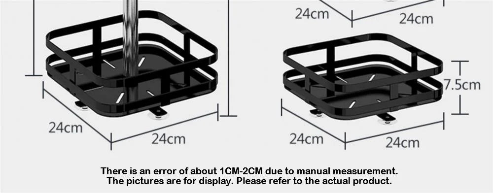 Multifunction Kitchen 3-layer Rotating Tray Storage Organizer Carbon Steel Spices Container Set Rack Jar Cans for Accessories