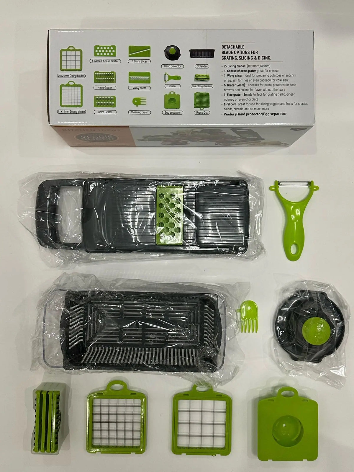 Manual Hand Fruits and Vegetable Cutter All in One 16 in 1 Vegetable Food Chopper Durable Kitchen Accessories Vegetable Cutter