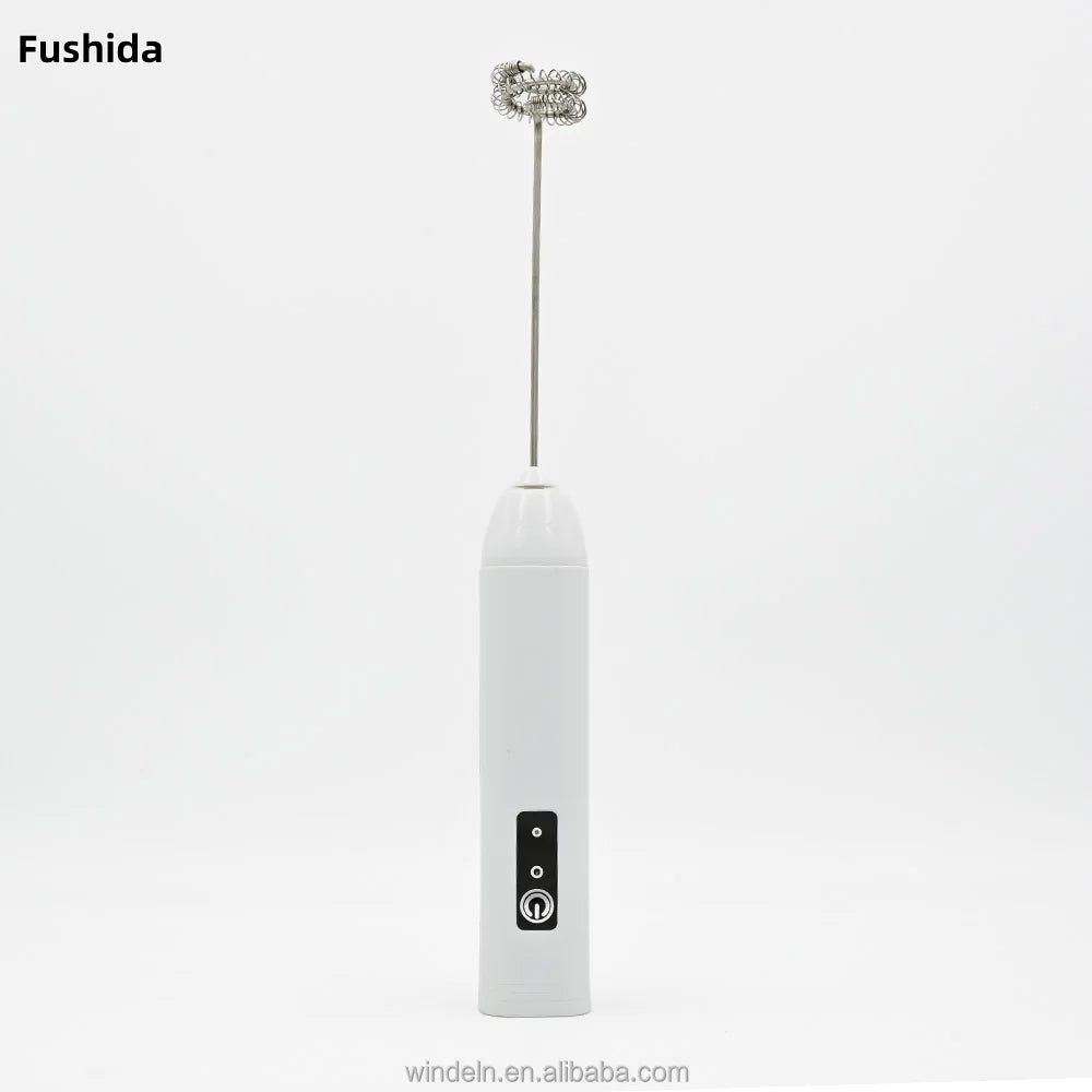 Reusable D01 Handheld Electric Milk Frother with 3 Speed Drink Coffee Mixer and Egg Beater USB Charging Base for Coffee Shop Use