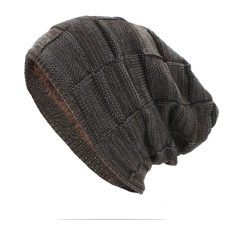 ALTOBEFUN Men and Women's Faux Fur Lined Warm Winter Knit Beanie