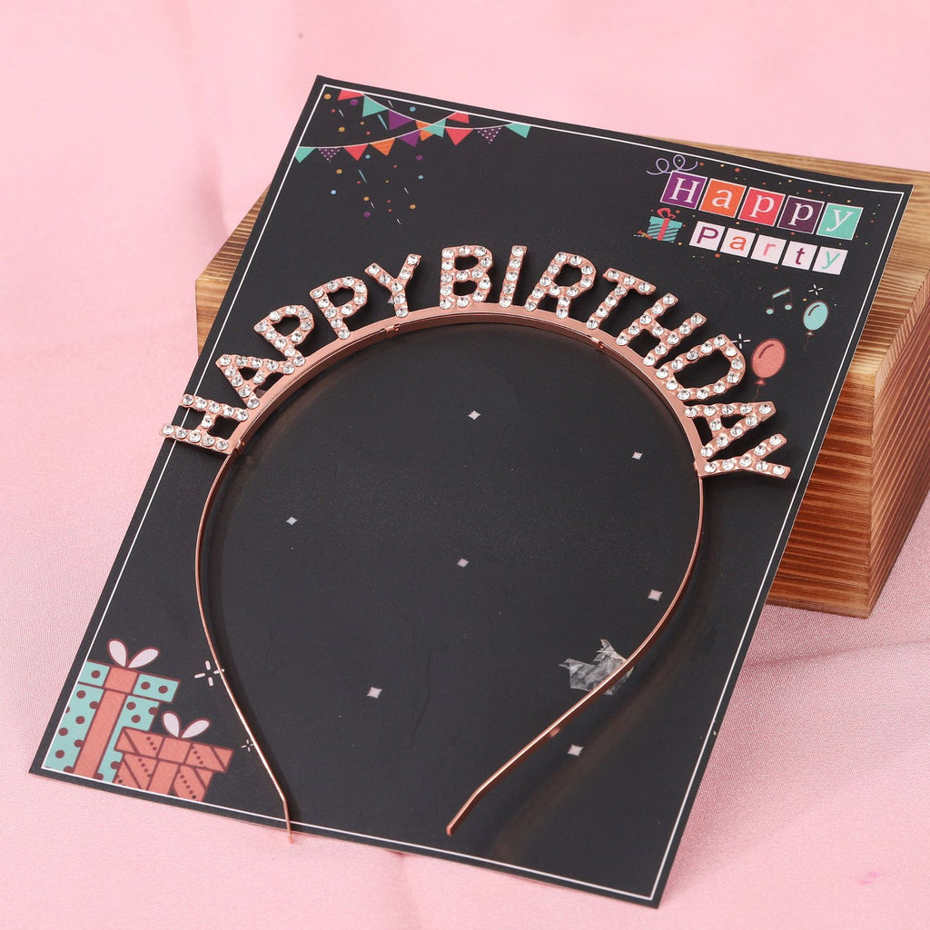 Decorations Iron Hair Hoop Ornaments Headband Cake Decoration Happy Birthday Letter Party Birthday Headband Halloween