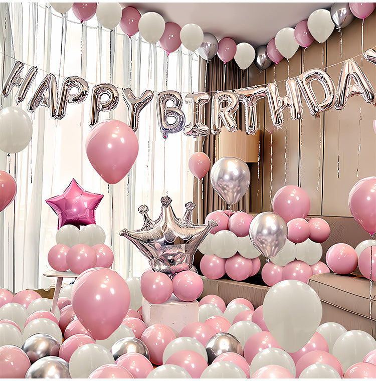 Birthday Balloon Party Decorations Scene Layout Background Wall Dressing Supplies Premium Feeling Package Foreign Trade suit