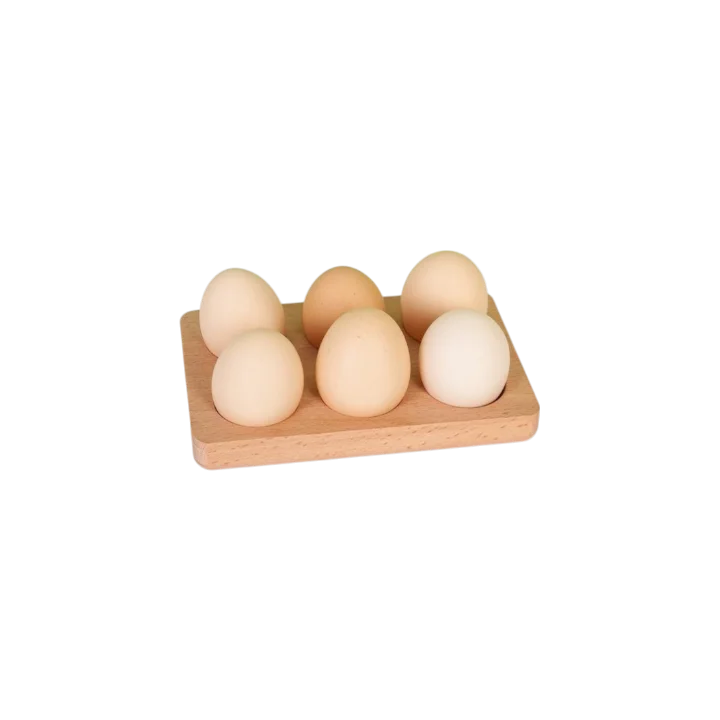 Custom Logo Eco-Friendly Wooden Egg Storage Tray Holder Rack Basket for Home Kitchen Use