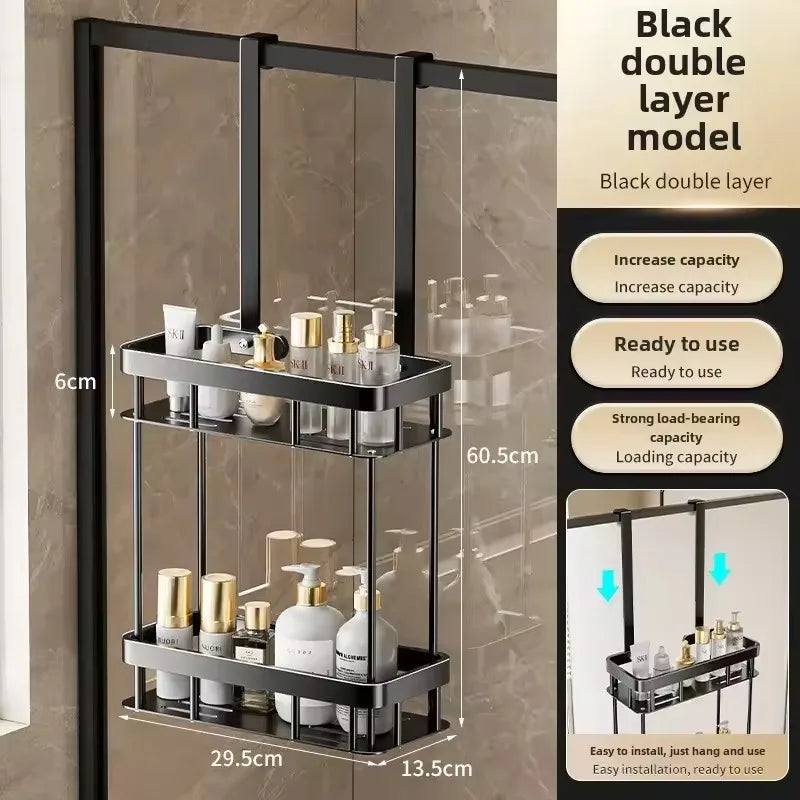 Over the Door Hanging Shower Caddy and Bathroom Organizer Rack