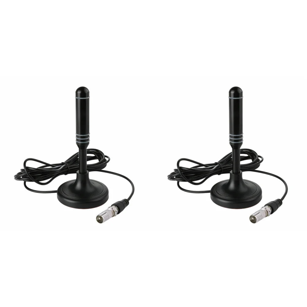 Portable HD Digital TV Antenna with 300cm Coax Cable for DVB-T/T2 DAB Freeview