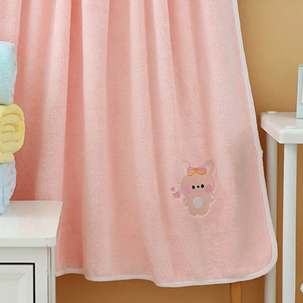Lovely Baby Blanket for Kids Coral Fleece Super Soft with Embroideries Absorbent Baby Room Blanket Super Soft