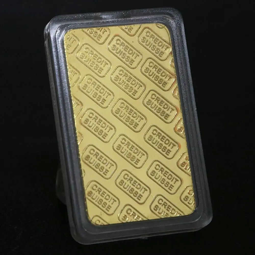 Fine Gold Gold Plated Bullion Bar with Different Serial Modern Suisse Gold bar Funny Swiss Bank Gold Bullion Bar Home