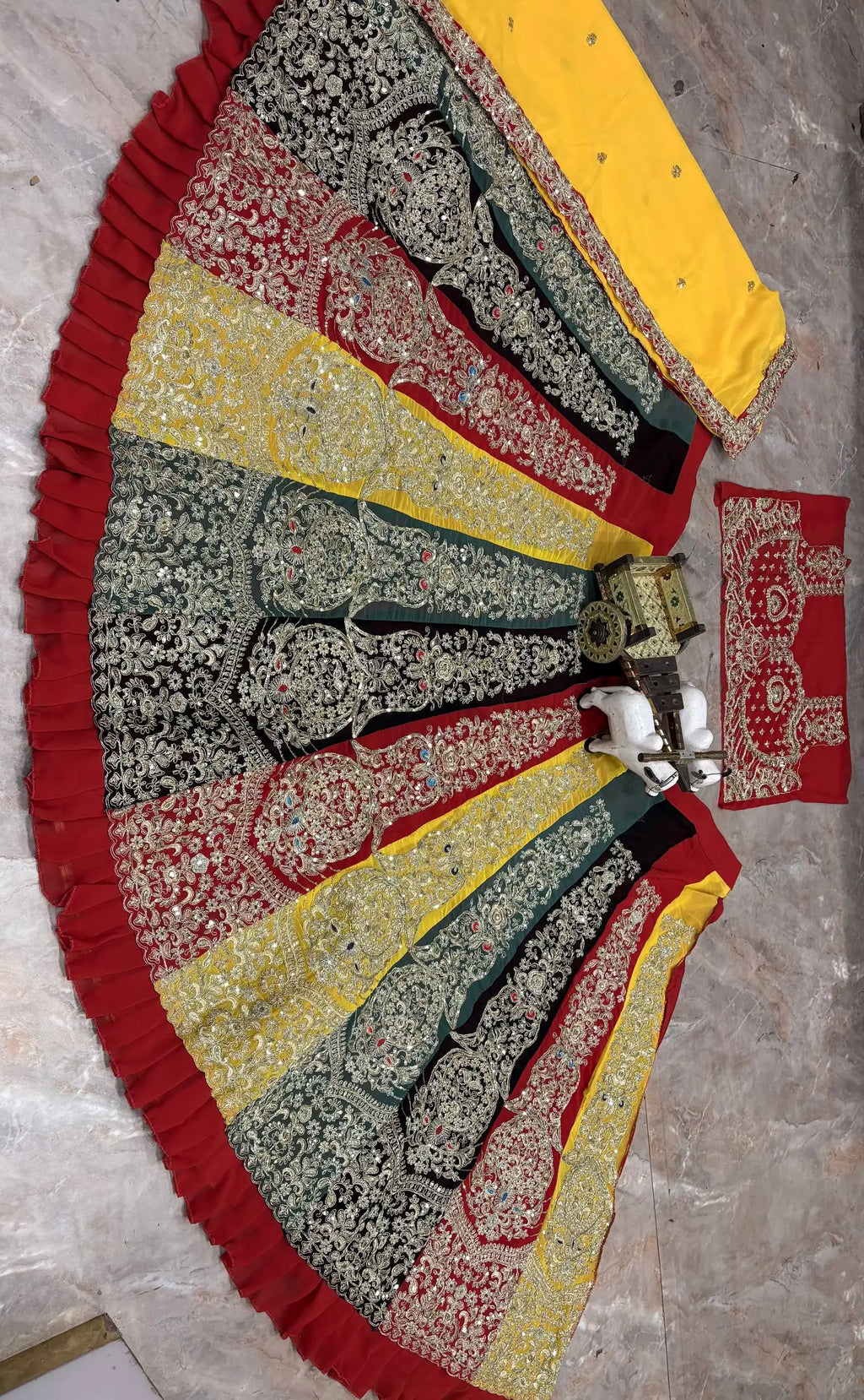 High Quality Traditional Indian Ethnic Wedding & Party Wear Dress Elegant Lehenga Choli with Dhotis Economically Fully Stitched
