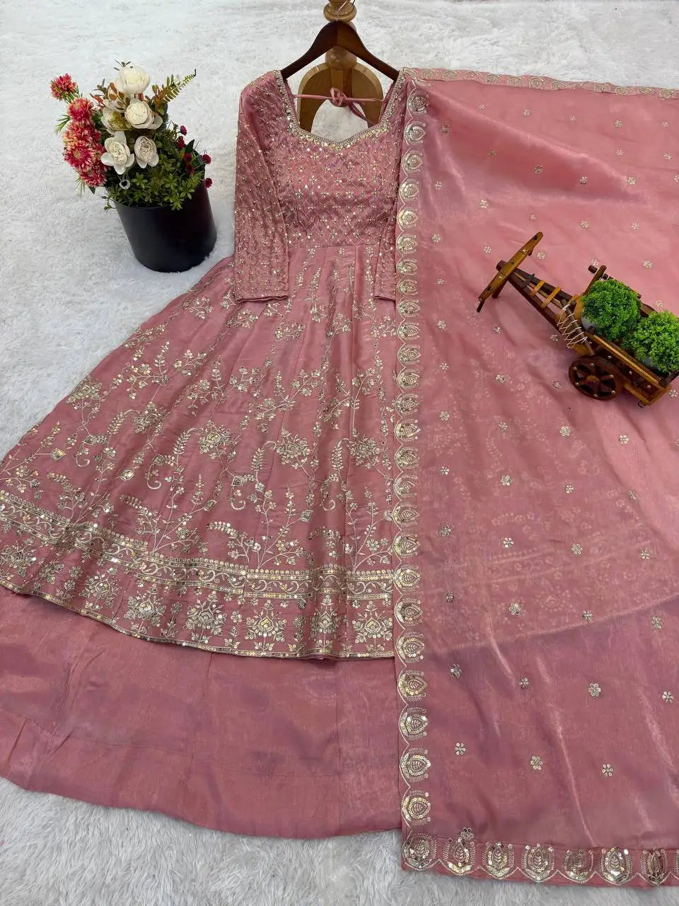 Hot Selling New Fashionable Designer Anarkali Dress for Women Full Sleeve Beautiful Georgette Indian Pakistani Ready To Wear