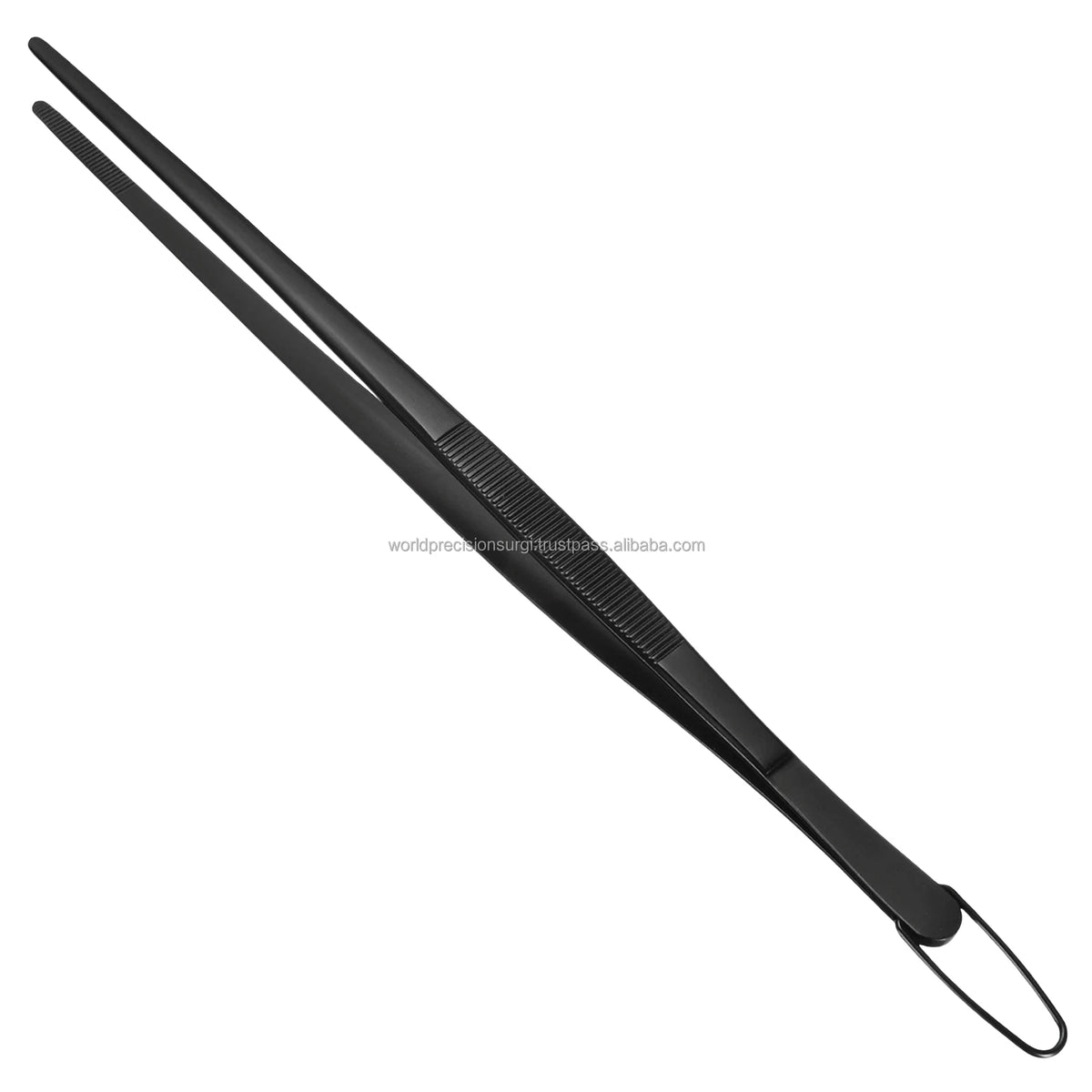 Black Titanium Kitchen Chef Tweezers Pointed Tip Manual Instrument Dental Set CE Certified Class I
