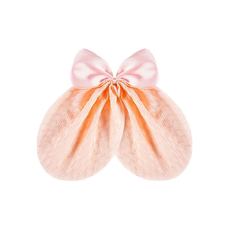 Glitter Sequin Bow Elastic Hair Bands with Ponytail Tie Scarf