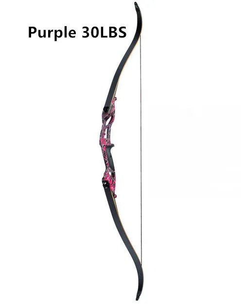 JUNXING F179  56" 30-50lbs Recurve Bow American Hunting Bow Archery 17 inche Metal Riser Tranditional Long Bow Hunting
