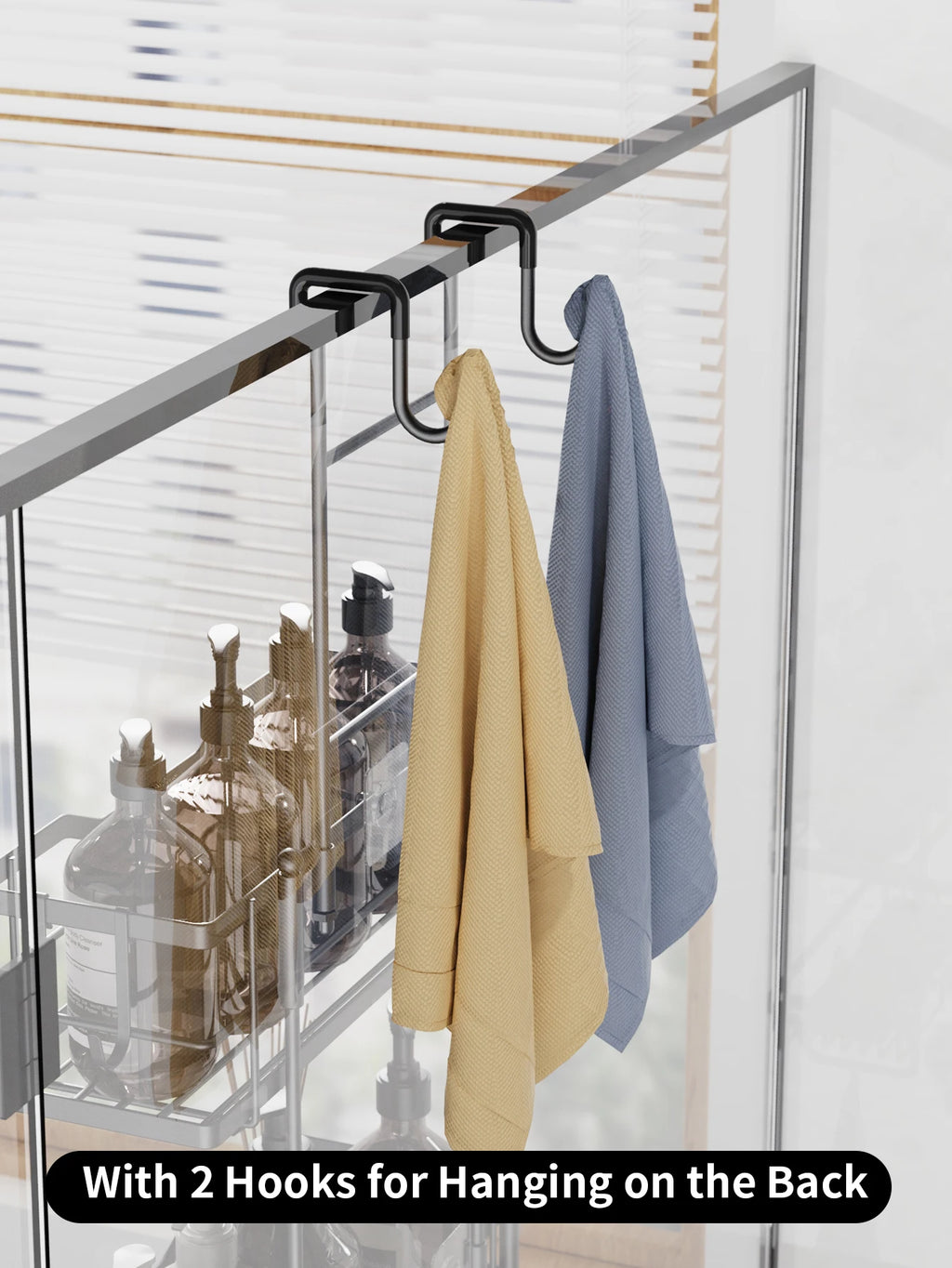 Over the Door Hanging Shower Caddy and Bathroom Organizer Rack