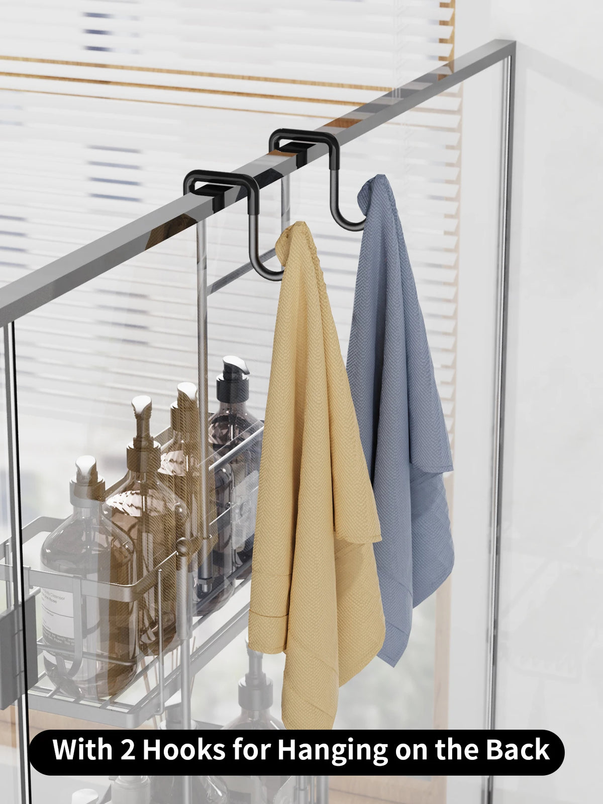 Over the Door Hanging Shower Caddy and Bathroom Organizer Rack