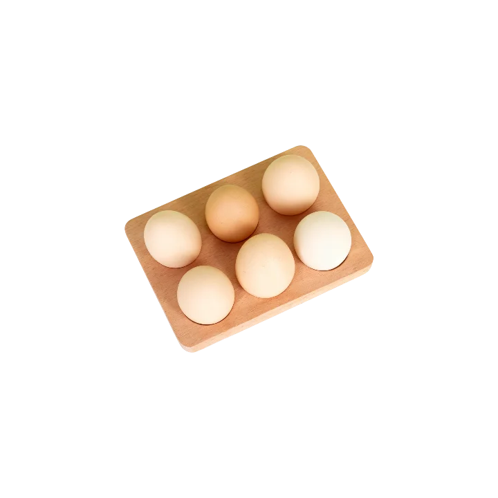 Custom Logo Eco-Friendly Wooden Egg Storage Tray Holder Rack Basket for Home Kitchen Use