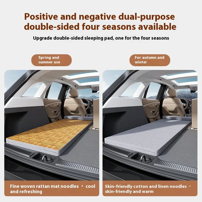 Car Rear Sleeping  Car Travel Bed Folding Bed Non Inflatable Camping Bed Office Rest Mat With Pillow Pad Folding Extension Board