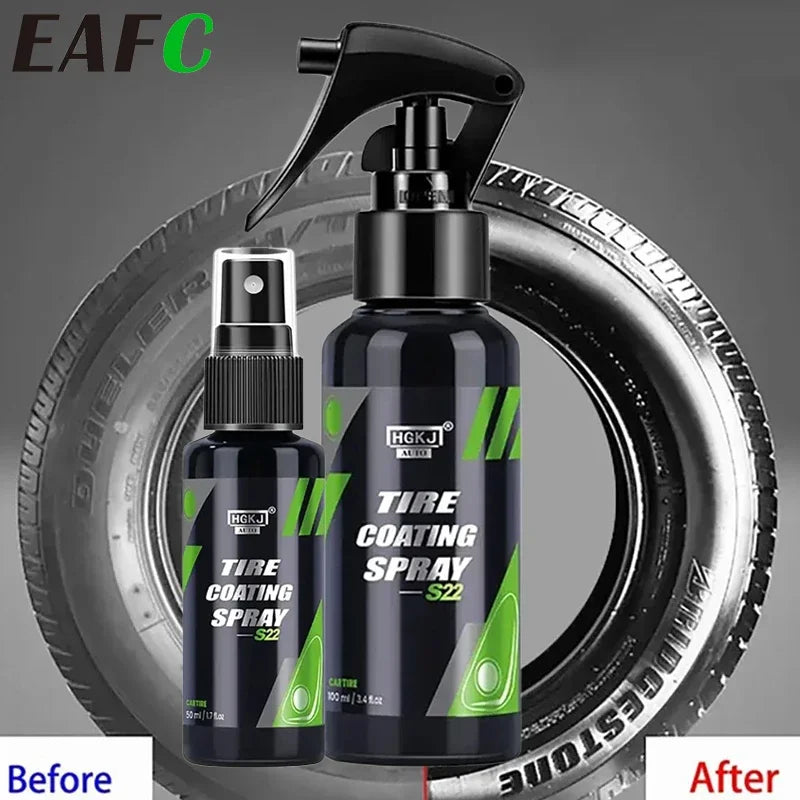 HGKJ S22 High Gloss Car Tire Shine Coating Spray