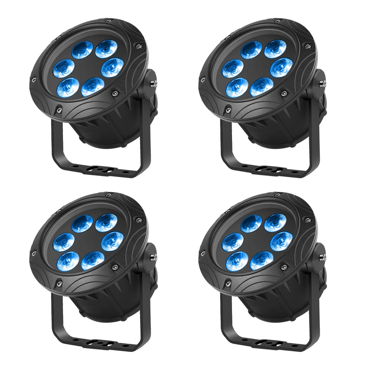 4-Pack IP65 Waterproof RGBW LED Stage Par Lights