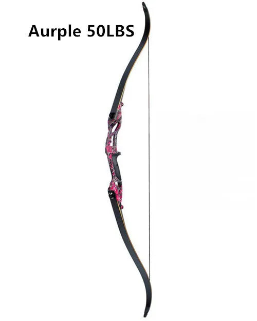 JUNXING F179  56" 30-50lbs Recurve Bow American Hunting Bow Archery 17 inche Metal Riser Tranditional Long Bow Hunting