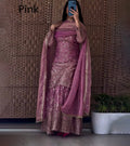 Modern Heavy Faux Georgette Fabric Indian & Pakistani Ethnic Dress Designer Sharara Suit & Palazzo with Dupatta in Ready To Wear